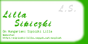 lilla sipiczki business card